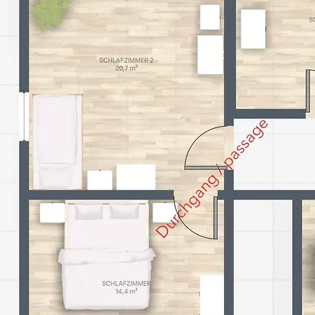 2 Separate Mit 5 Schlafzimmern Fuer 9 Personen Holiday home Uehlingen-Birkendorf